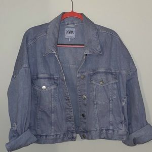 Zara oversized denim jacket